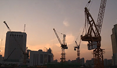 The mat (foundation work) for Lotte World Tower was constructed in June 4, 2011